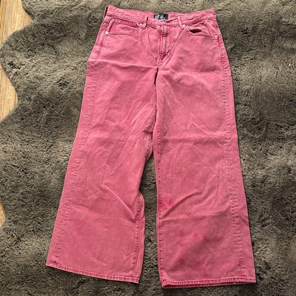Gap high rise Pink Wide-Leg jeans